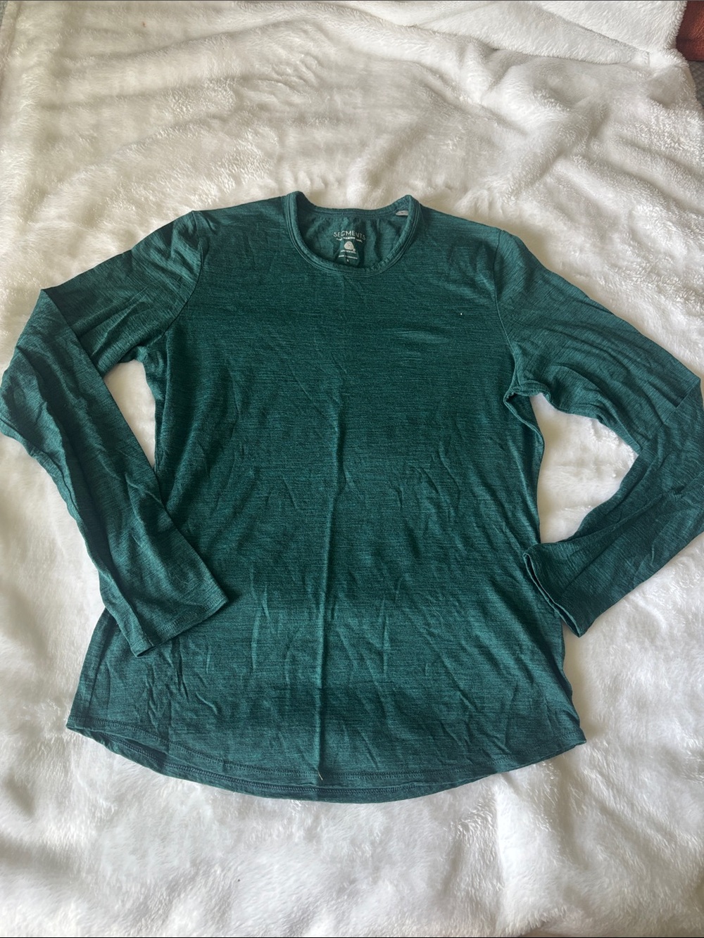 Segments 100% Merino Wool Crewneck Long Sleeve Top